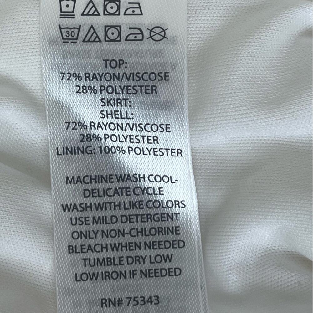 Sincerely Jules White Knit Pleated Tennis Skort Skirt Womens Large Varsity NWT - Picture 7 of 11